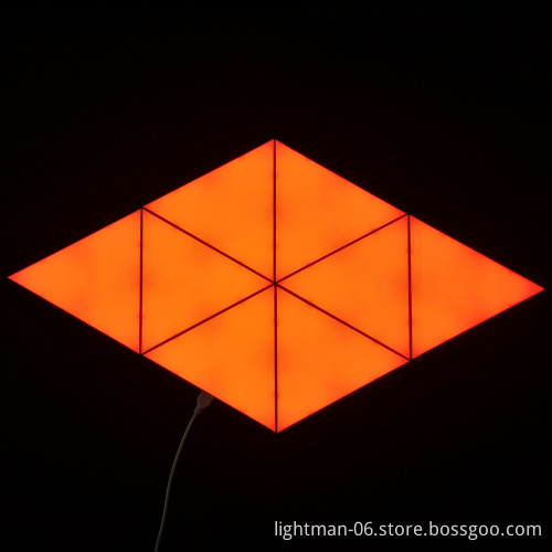 6pcs DIY Triangle RGB LED Panel Lamp